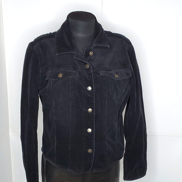 black corduroy jean jacket